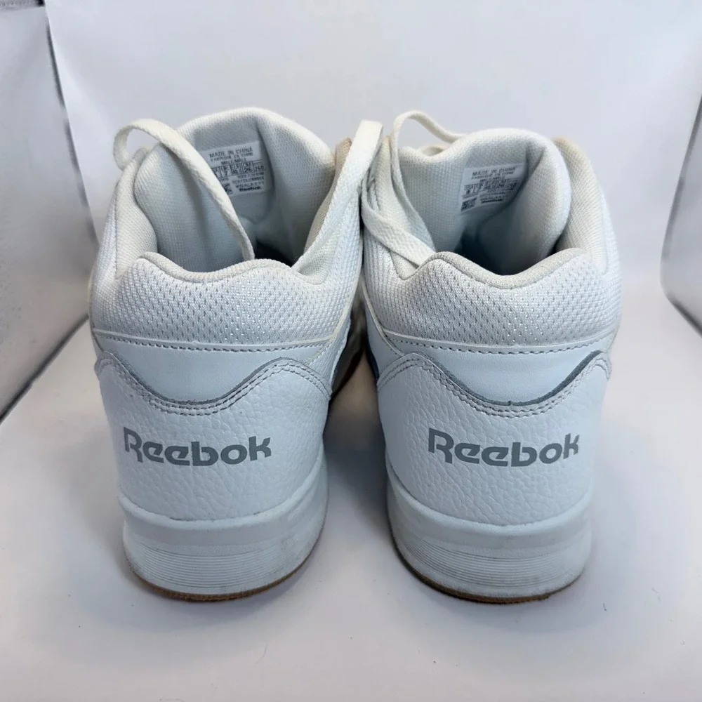 Reebok BB 4000 II Mid White Silver Gum Mens Size 8 High Top Sneakers 096069